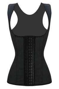 Black Waist Cincher 4 Steel Bones Underbust Corset