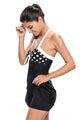 Black White Polka Dot One-piece Swimdress