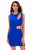 Blue Asymmetric Cutout Sexy Mini Club Dress