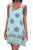 Blue Printed Criss Cross Back Mini Boho Dress