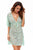 Bluish Green See-through Lace Cover Up Dress