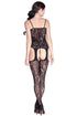 Bouquet Lace Suspender Body Stockings