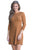 Sexy Brown Cable Knit Fitted 3/4 Sleeve Sweater Dress