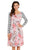 Brown Paisley Print Stripe Raglan Sleeve Dress