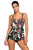 Camouflage Print 2pcs Swing Tankini Swimsuit