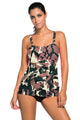 Camouflage Print 2pcs Swing Tankini Swimsuit