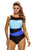 Chic Color Block Accent Hollow-out One Piece Swimsuit