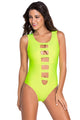 Cool Summer Mansion Neon Green One-piece Swimwear