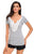 Crochet Lace Applique Heather Grey T-shirt