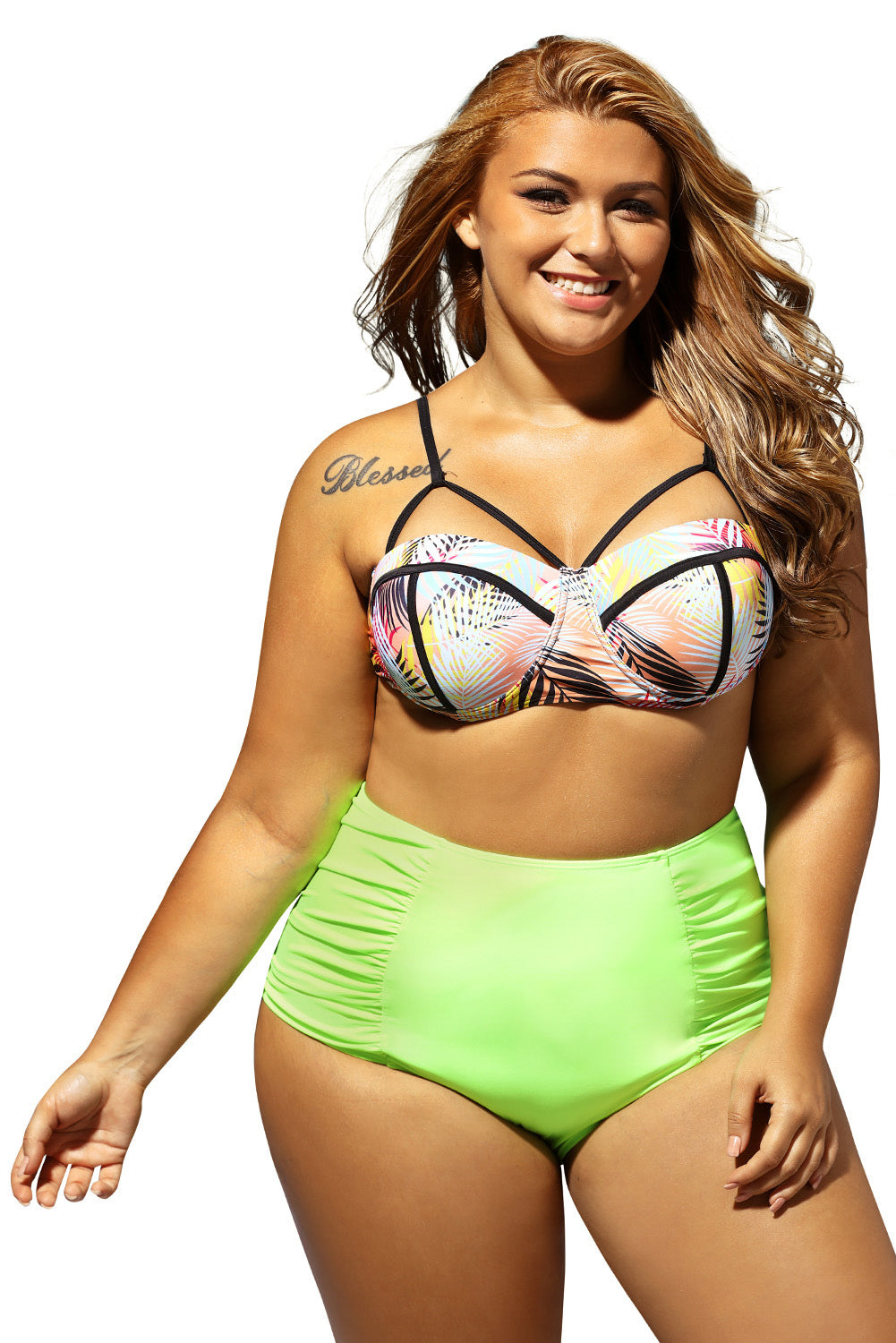 Sexy Curvy Girl Tropical Style High Waist Bathing Suit – SEXY AFFORDABLE  CLOTHING