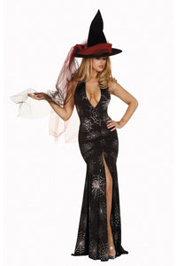 Deep Plunging Halter Top Witch Gown