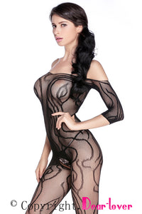 Dynamic Pattern Lace Body Stockings