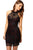 Elisa Sweetheart Halterneck Lace Dress Black