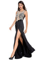 Embroidered Mesh Wrap Maxi Dress