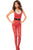 Fiery Red Xmas Lace Catsuit