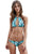 Fresh Tropical Print Bikini Swimsuit