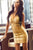 Gold Worshiper Bandage Dress