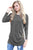 Gray Buttoned Side Long Sleeve Spring Autumn Womens Top