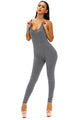 Gray Spaghetti Straps Simple Stretch Jumpsuit