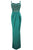 Green Lace Bustier Top Split Maxi Party Dress