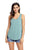 Green Summer Side Slits Tank Top with Pocket