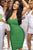 Green off-the-shoulder Elastic Bandage Dress