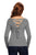 Grey Lace Up Back Detail Sweater