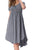 Grey Short Sleeve High Low Pleated Casual Swing Dress