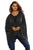 Grommet Lace-up Poncho in Black