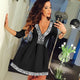 Sexy Women Long Sleeve Floral Short Dress Lace Skater Ladies High Waist Mini Dress