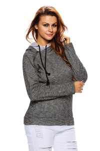 Heather Charcoal Double Hooded Sweatshirt