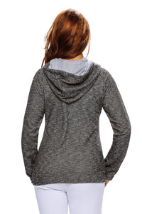 Heather Charcoal Double Hooded Sweatshirt