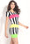 Hot Sale Bandage Accent Stripe Midi Bodycon Dress