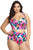 Ikat Print Curvy High Waist Bikini Swimsuit
