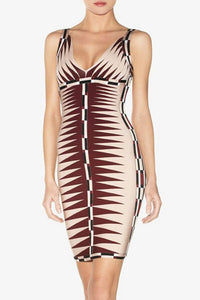 Individual Red Zebra Print Bandage Dress