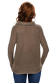 Khaki High Neck Pullover Side Zipped Sweater Top