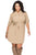 Khaki Plus Size Belted Textured Shirt Dress