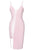 Light Pink Asymmetric Lace up Bandage Dress