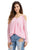 Lilac Cold Shoulder Overlap V Neck Long Sleeve Top