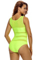 Lime Mirage Mesh Insert One-Piece Swimsuit