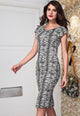 Look Slim Zebra Print Midi Dress