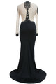 Marvelous Floral Lace Embroidery Tattoo Fishtail Party Gown
