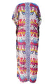 Multicolor Print Kaftan Maxi Dress