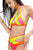 Multiple Color Block Wrapped 2pcs Bikini Swimsuit