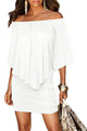 Multiple Dressing Layered White Mini Dress