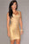 New Fashion Gold Foil Print Bandage Dress Celebrity Style
