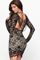 Nude Thrilling Beaded Lace Dress