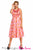Pink Digital Floral Vintage Swing Dress