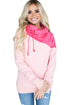 Pink Duotone Chic Hooded Sweatshirt