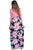 Pink Floral Boho Holiday Maxi Dress